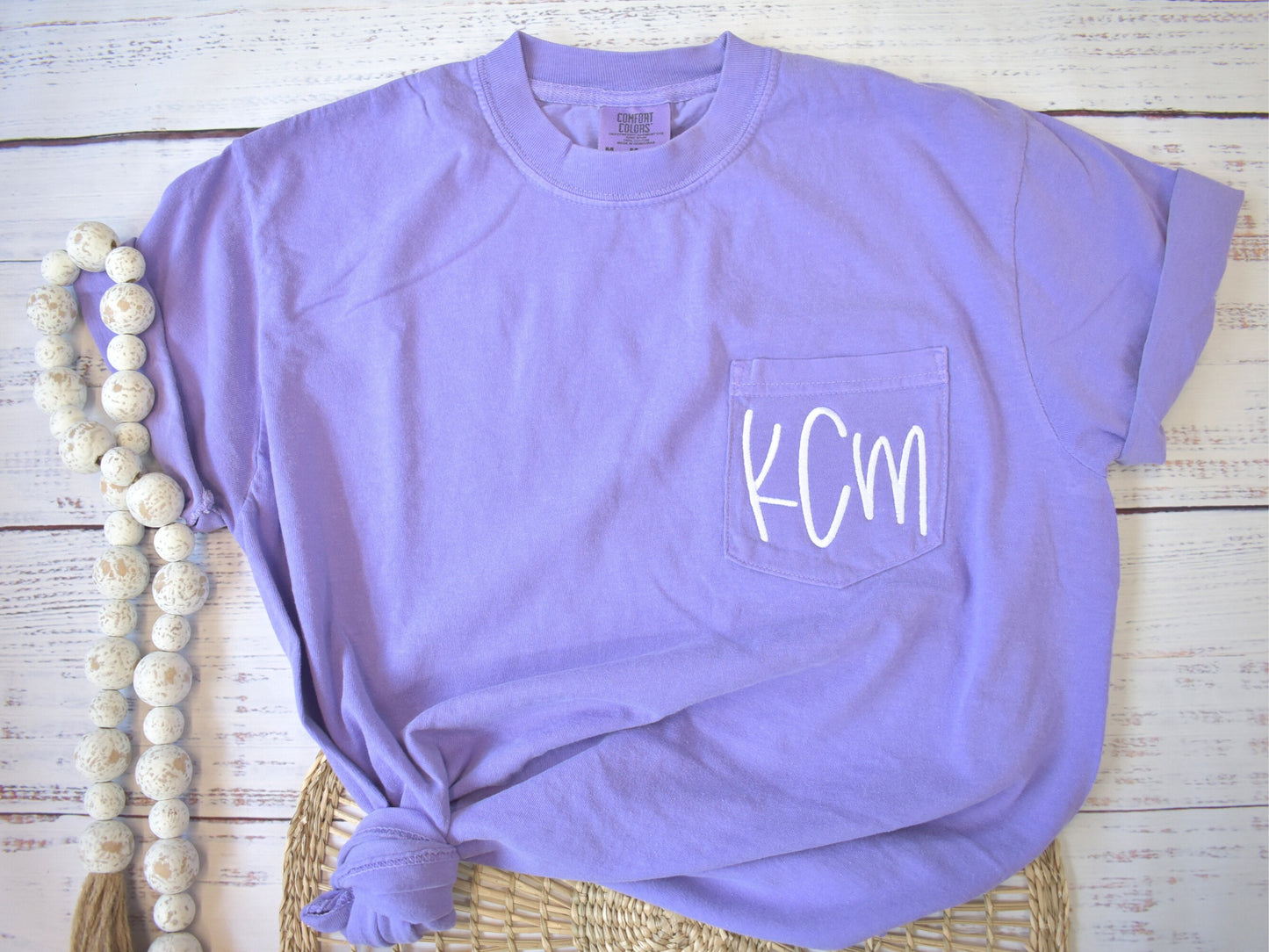 MONOGRAMMED COMFORT COLORS TSHIRT