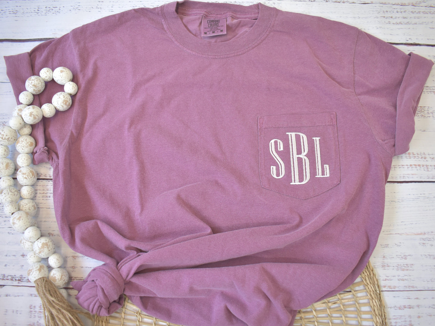 MONOGRAMMED COMFORT COLORS TSHIRT